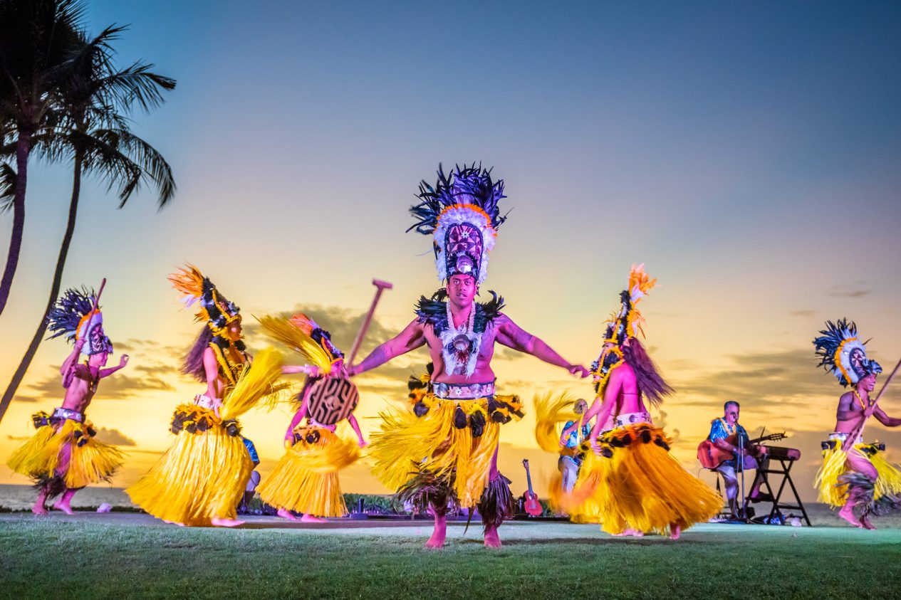 Oceanfront lawn and luau setting at Andaz Maui