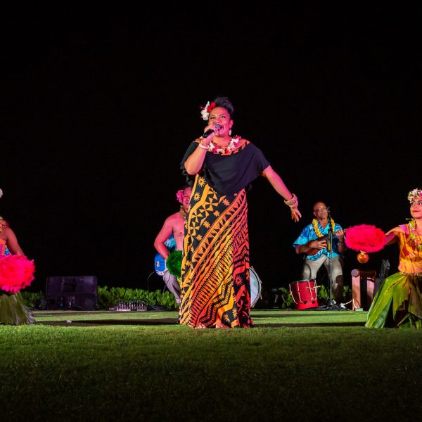 Cultural storytelling at The Feast at Mokapu lūʻau